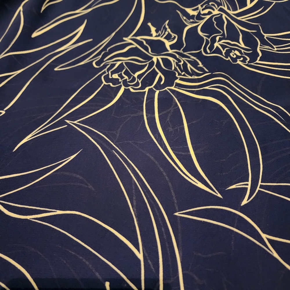 Perceptions 80's Vintage Black & Gold Rose Dress - Picture 8 of 9